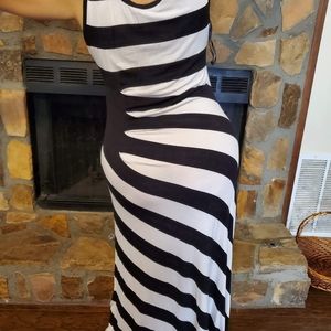 Calvin Klein Striped Maxi Dress
